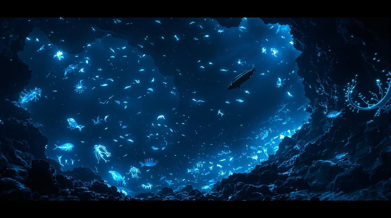 午夜电影院作品《深海探秘》宣传海报，纪录片类型作品